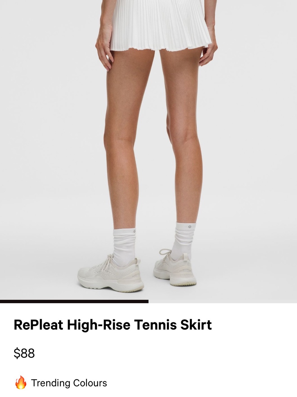 Lululemon RePleat High-Rise White Pleated Tennis Skirt - Picture 3 of 11